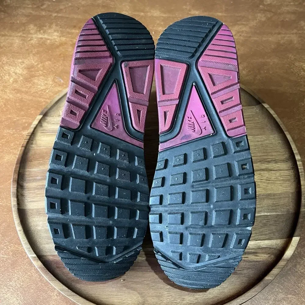 Nike Air Max Women's 8 Purple Black Lace Up Shoes Sneakers Bubble